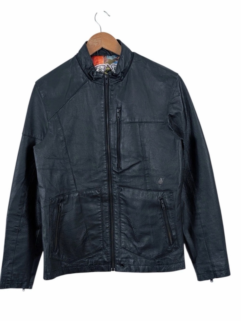 Men's Volcom Altenburg Leather Jacket - RARE 2006 - XL